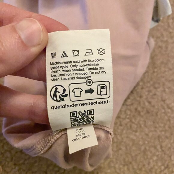 Organic Basics Core Singlet Women's S Pink Sleeveless Tank Cropped Camisole - Picture 8 of 8